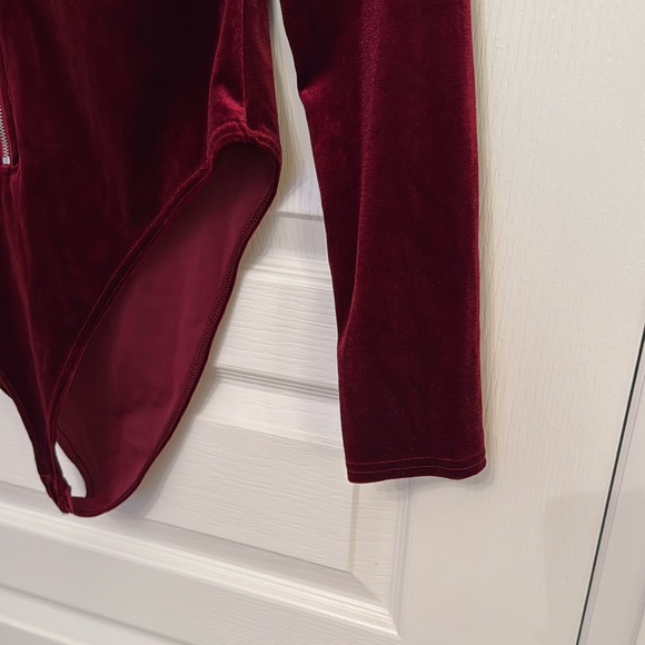 Like New: Forever 21 Red Velvet Bodysuit - Picture 6 of 11